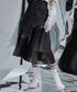 Hem Tulle Denim Skirt